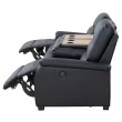 【NITORI 宜得利家居】◎耐磨合成皮革 4人用電動沙發 N-BELIEVA N-SHIELD BK(耐磨合成皮革 電動沙發)