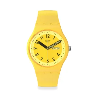 【SWATCH】New Gent 原創系列手錶 PROUDLY YELLOW 男錶 女錶 瑞士錶 錶(41mm)