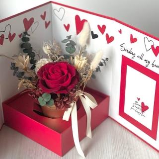 【OSTARA FLORIST 奧斯塔拉花藝】紅心皇后永生花禮盒(永生花、乾燥花、花禮、情人節、節日、紀念日)