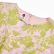 【ILEY 伊蕾】渡假風粉嫩撞色印花縲縈洋裝(綠色；M-XL；1232087437)