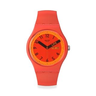 【SWATCH】New Gent 原創系列手錶 PROUDLY RED 男錶 女錶 瑞士錶 錶(41mm)