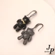 【Jpqueen】閃耀小熊滿鑽華麗立體耳環(3色可選)