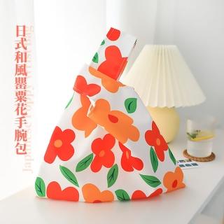 【昭和姑娘】日式和風罌粟花手腕包(休閒手提袋 隨身小包包 購物環保袋 女用 補習手