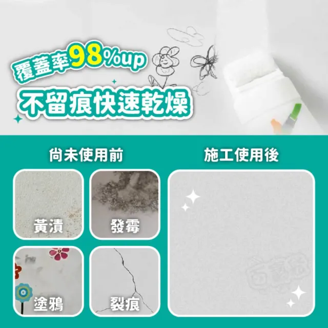 【指選好物】快速牆面小滾刷修補膏 100g 3入(牆面修補 牆面修補漆 牆面膏 補牆漆)