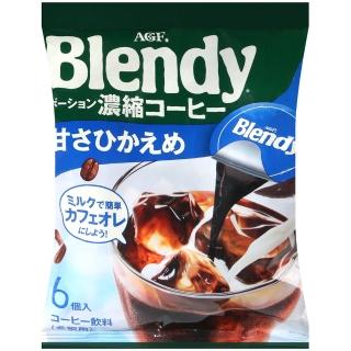 【AGF】Blendy 咖啡球-濃縮減糖(18g x6入/袋)