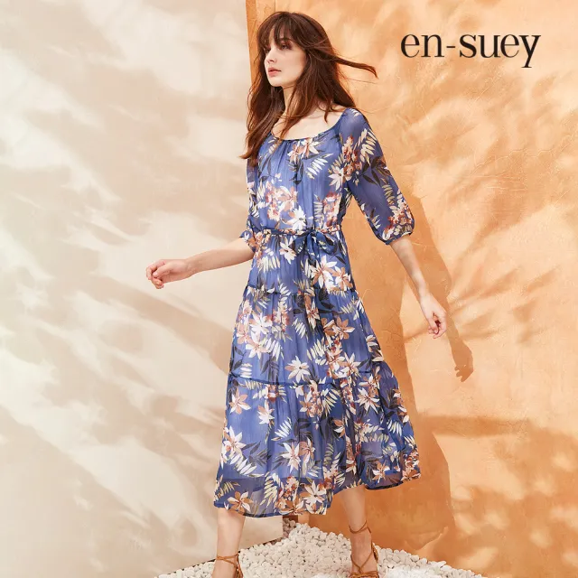 【en-suey 銀穗】春日浪漫花卉風洋裝-女