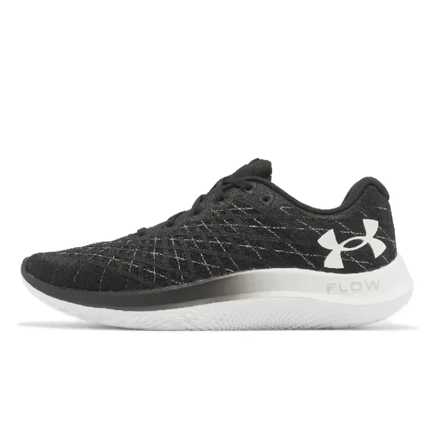 【UNDER ARMOUR】慢跑鞋 Flow Velociti Wind 2 男鞋 黑 白 路跑 運動鞋 UA 編織 訓練數據(3025652001)