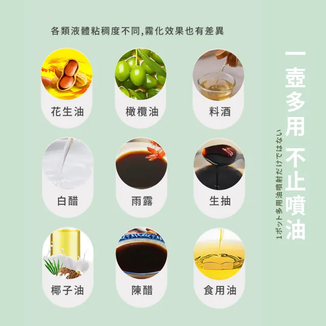 【廚房油罐】氣壓式加厚玻璃霧化噴油瓶(調味罐 氣炸鍋 調味瓶 噴油罐 油壺 控油瓶 澆花瓶 消毒噴瓶)