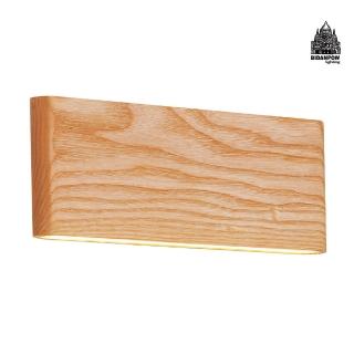 【必登堡】木閑壁燈 22cm B574703(床頭燈/過道燈/走廊燈/玄關燈/樓梯燈/現代/簡約/木質清新風)