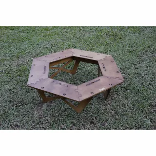 【NUIT 努特】日式手作 六角拼拼桌大桌六角桌 圍爐桌 櫸木桌 露營桌(NTT68)