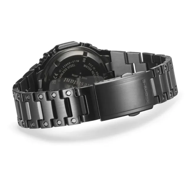 【CASIO 卡西歐】G-SHOCK 全金屬農家橡樹 太陽能雙顯腕錶x黑 44.4mm(GM-B2100BD-1A)