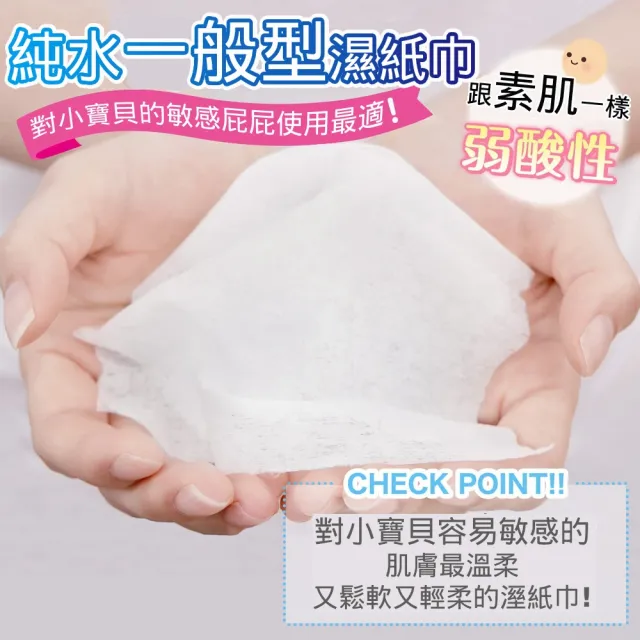 【LEC】純水99.9%一般型濕紙巾(箱購80抽X20包)