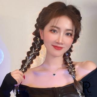 【RJ New York】甜心女孩星星閃耀長款流蘇鋯石髮飾(銀色)