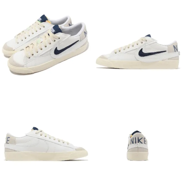 NIKE 耐吉】休閒鞋Blazer Low 77 Jumbo SE 白藍雙勾男鞋女鞋低筒情侶鞋