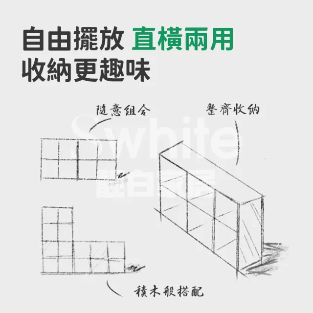 【靚白家居】簡約雙層八格收納格子櫃 120公分 常規款 S168(收納櫃 置物櫃 隔間櫃 屏風櫃 收納 展示櫃)