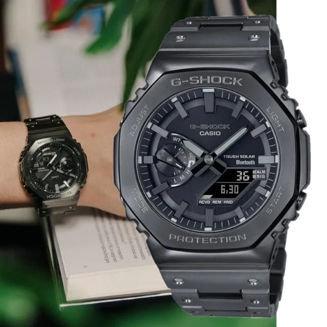 CASIO 卡西歐】G-SHOCK全金屬系列太陽能藍牙運動錶(GM-B2100BD-1A