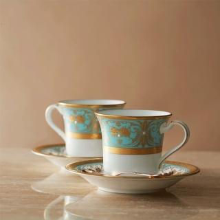 【NORITAKE】王者之尊金邊對杯-禮盒組(藍色/白色 2色任選)