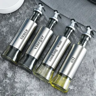 【E.dot】不鏽鋼玻璃密封油壺/調味瓶