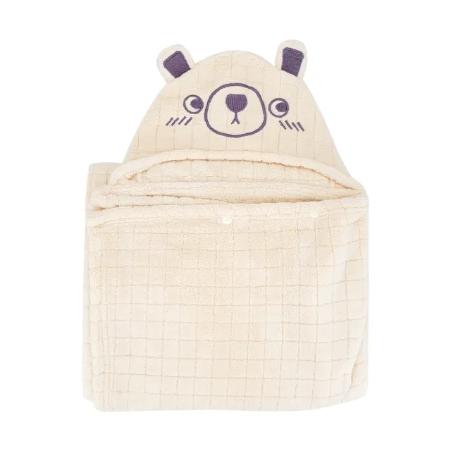 【JoyNa】新生兒浴巾 超柔連帽抱被 105x105大尺寸蓋毯(兒童浴巾.斗篷浴巾)