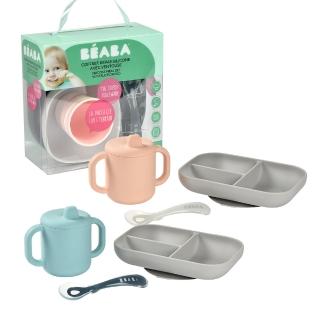 【BEABA】矽膠學習餐具3件組(2色可選)