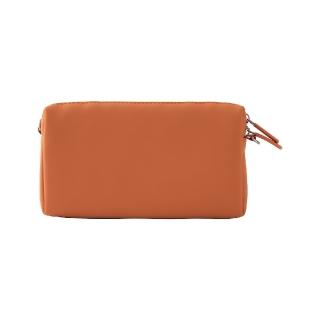 【MUJI 無印良品】自由組合收納包/長方形.小.橫型/橘(橘色/9.5*17*2.7cm)