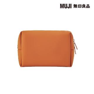 【MUJI 無印良品】自由組合收納包/長方形.大.厚型/橘(橘色/22*12*15cm)