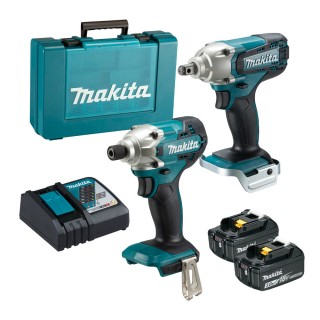 【MAKITA 牧田】DLX2461 18V雙機組DTD156+DTW190 18V 3.0A*2(DLX2461)