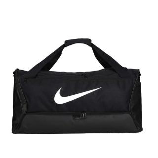 【NIKE 耐吉】大型旅行袋-側揹包 裝備袋 手提包 肩揹包 黑白(DH7710-010)