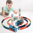 【i-smart】多米諾骨牌電動小火車(數量80片益智玩具 桌遊 鍛鍊腦力開發和手眼協調)