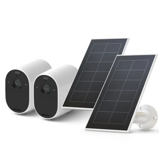 兩鏡頭+兩太陽能板組【NETGEAR】Arlo Essential 1080P HD 雲端無線防水WiFi網路攝影機/監視器 VMC2230