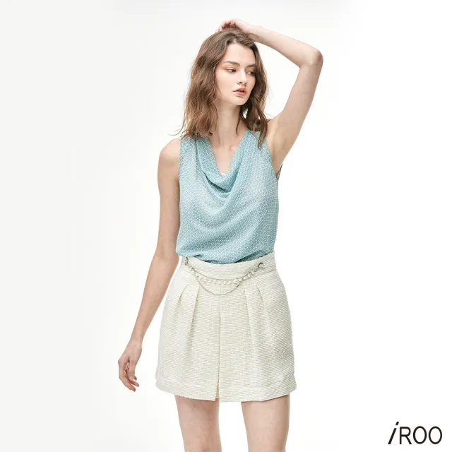 【iROO】壓摺短褲裙