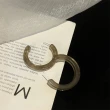 【INES】韓國設計S925銀針復古大C圈暈染透明樹脂造型耳環(S925銀針耳環 C圈耳環 透明耳環)