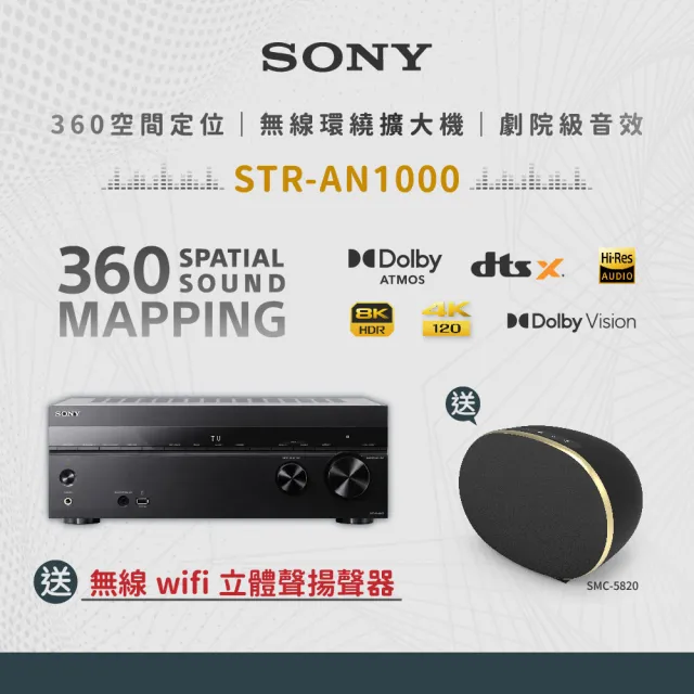 SONY 索尼 8K 7.2聲道 環繞擴大機(STR-AN1000)