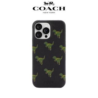 【COACH】iPhone 14 精品真皮手機殼 小恐龍(牛皮/保護殼套)