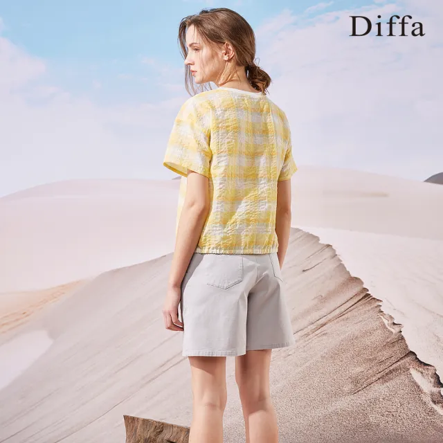 【Diffa】剪接造型口袋短褲-女