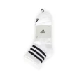 【adidas 愛迪達】男女運動短襪-三雙入-襪子 訓練 愛迪達 白黑(HT3456)