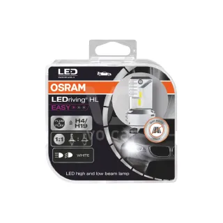 【Osram 歐司朗】直插式 6500K LED 燈泡 一組兩顆(H4 HS1 H15)