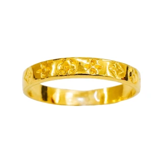 【金品坊】黃金戒指夢幻小花戒指 0.52錢±0.03(純金999.9、純金戒指、簡約戒指)