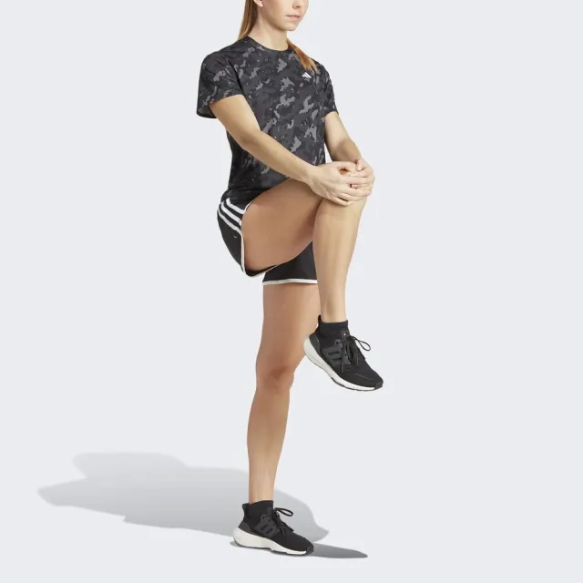 【adidas 愛迪達】M20 Short 女 短褲 4吋 運動 慢跑 健身 訓練 三角內襯 舒適 愛迪達 黑白(IC5184)
