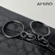 【AMIRO】化妝包-黑色(收納包 化妝包 盥洗包 隨身鏡 放大鏡 情人節 禮物 抗老)