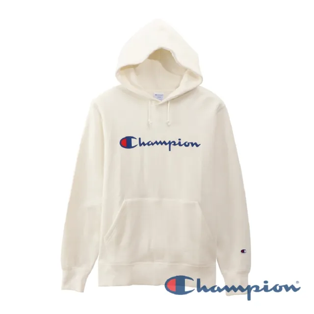 【Champion】官方直營 Basic草寫Logo內刷毛連帽長袖Tee-男(3色選擇)