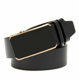 【巴黎精品】現貨+預購 100%頭層牛皮 真皮皮帶牛皮腰帶(帥氣俐落優質亮面免鑽孔自動扣植鞣男皮帶p1bh61)