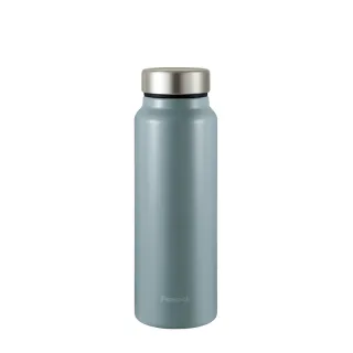 【Peacock 日本孔雀】商務休閒 不鏽鋼保冷保溫杯600ML-灰藍(輕量化設計)(保溫瓶)