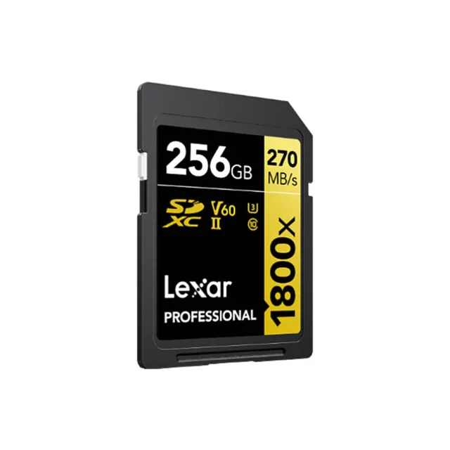 【Lexar 雷克沙】Professional 1800x SDXC™ UHS-II 256G記憶卡 GOLD 系列