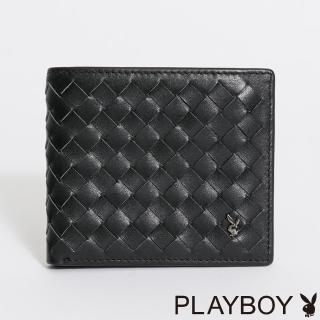 【PLAYBOY】基本短夾 Manner系列(黑色)