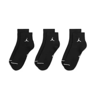 【NIKE 耐吉】襪子 滿額出貨 Jordan Everyday 黑 白 短襪  吸濕 排汗 喬丹 黑襪 3雙入(DX9655-010)