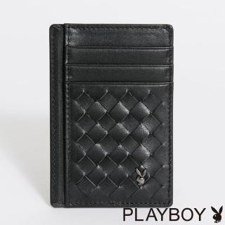 【PLAYBOY】卡片夾 Manner系列(黑色)