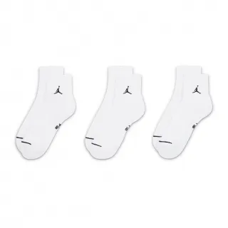 【NIKE 耐吉】襪子 滿額出貨 Jordan Everyday 白 黑 短襪  吸濕 排汗 喬丹 白襪 3雙入(DX9655-100)