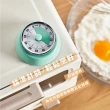 【時間管理大師】復古磁吸機械式烹飪計時器-淺綠(不需電池 定時器 倒數計時 冰箱磁鐵 提醒器)