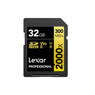 【Lexar 雷克沙】Professional 2000x SDHC UHS-II 32G記憶卡 GOLD 系列